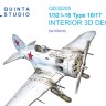 Quinta studio QD32205 И-16 тип 10/17 (ICM) 3D Декаль интерьера кабины 1/32