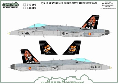 Model Maker Decals D72199 Spanish F/A-18 NATO Tiger Meet 2022 1/72