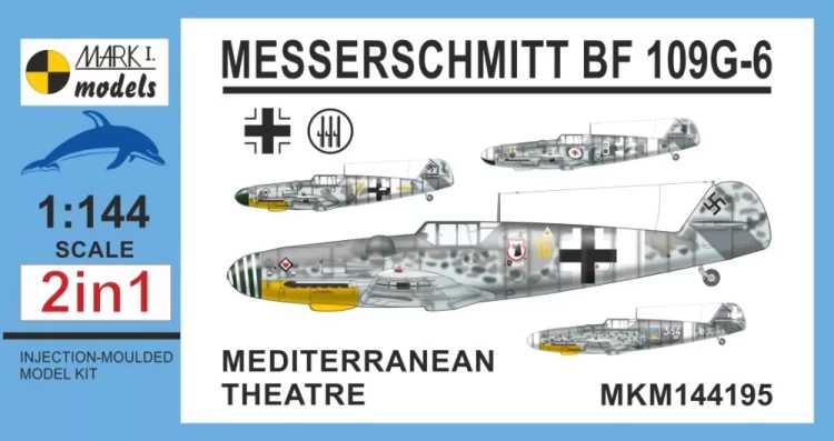 Mark 1 Model MKM-144195 Bf 109G-6 Mediterranean Theatre (2-in-1) 1/144