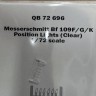 Quickboost QB72696 Bf 109F/G/K clear position lights (EDU) 1/72