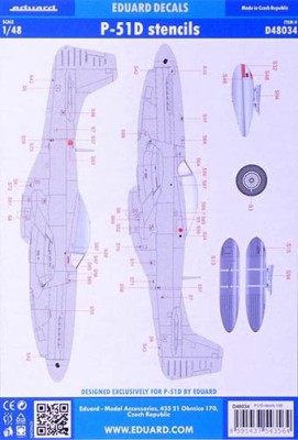 Eduard D48034 Decals 1/48 P-51D stencils