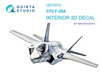 Quinta studio QD72073 F-35A (Italeri/Звезда) 3D Декаль интерьера кабины 1/72