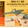 HAD R48005 MiG-21 MF Exterior detail set (ACAD/ITAL) 1/48