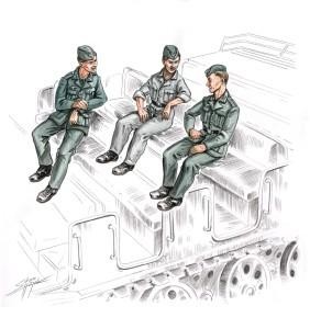 CMK F72156 German soldiers for FAMO (3 fig) 1/72
