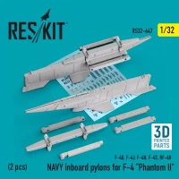 Reskit 32447 NAVY inboard pylons F-4 'Phantom II' (2 pcs.) 1/32
