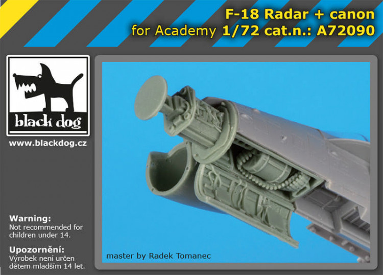 Blackdog A72090 F-18 radar + cannon (ACAD) 1/72