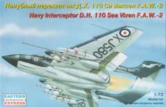 Восточный Экспресс 72284 Самолет Sea Vixen палубный истребитель 1/72
