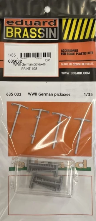 Eduard 635032 BRASSIN WWII German pickaxes PRINT 1/35