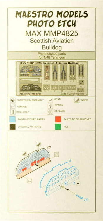 Maestro Models MMCP-4825 1/48 Scottish Aviation Bulldog - interior PE set