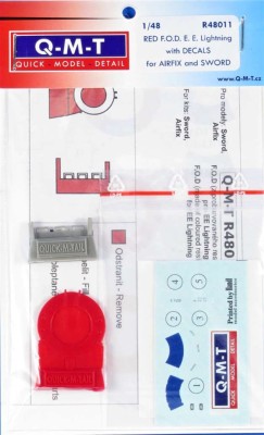 Q-M-T QMT-R48011 1/48 F.O.D. E.E. Lightning with decals (red)