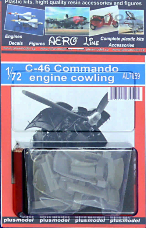 Plusmodel AL7059 C-46 Commando engine cowling 1/72