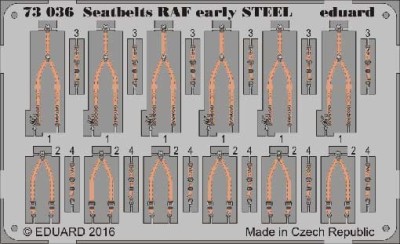 Eduard 73036 Seatbelts RAF early STEEL 1/72
