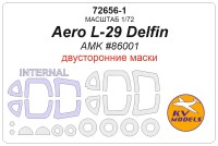 KV Models 72656-1 L-29 Delfin (AMK #86001) - (двусторонние маски) + маски на диски и колеса AMK EU 1/72