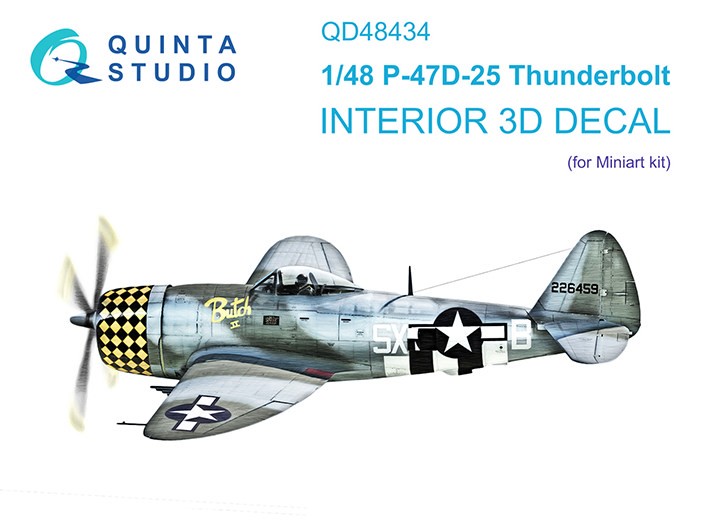 Quinta Studio QD48434 P-47D-25 Thunderbolt (Miniart) 1/48
