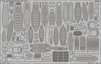 Eduard 53190 HMS Hood pt. 4 life rafts