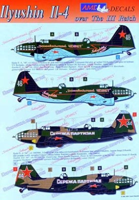 AML AMLD48039 Декали Ilyushin IL-4 over The III Reich 1/48