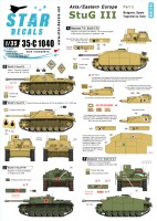Star Decals 35-C1040 Axis/Eastern Europe Sturmgeschutz/StuG.III #2. Bulgaria, Spain, Italy, Yugoslavia 1/35