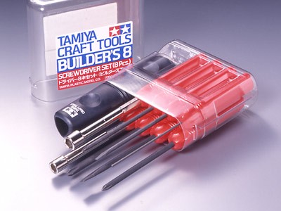 Tamiya 74023 Набор из: 3-х отверт +, 2-х отв.-, 6-ти гран.отвертки, 2-х ключ.отверток
