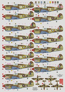 Dk Decals 72079 WDAF Kittyhawks RAF&amp;RAAF (16x camo) 1/72
