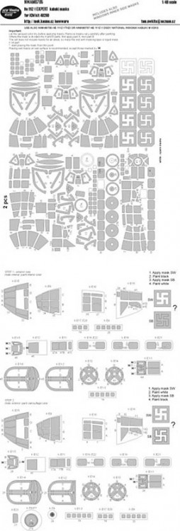 New Ware NWA-M0705 1/48 Mask He-111 Z-1 EXPERT (ICM 48260)