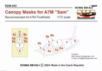 Rising Decals DM-002 Canopy mask A7M Sam (FINEM) 1/72