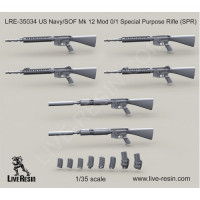 LiveResin LRE35034 US Navy/SOF Mk 12 Mod 0/1 Special Purpose Rifle (SPR) 1/35