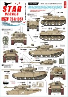 Star Decals 72-A1057 Israeli AFVs # 2. Centurion Mk.V 105mm and M7 Priest 105mm Howitzer. 1960s and Six-Day War markings 1/72