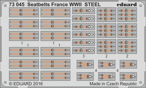 Eduard 73045 Seatbelts France WWII STEEL 1:72