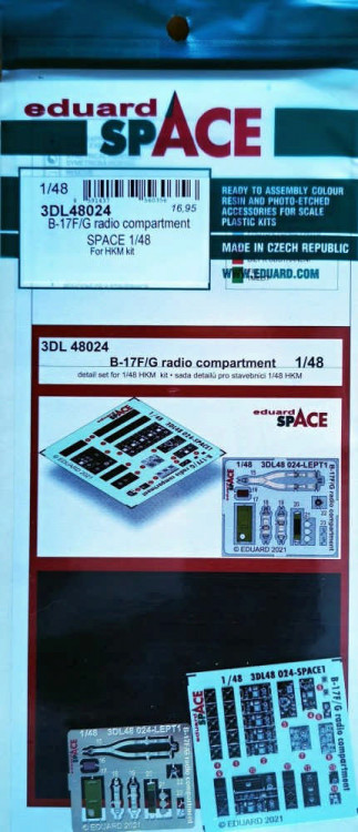 Eduard 3DL48024 B-17F/G radio compartment SPACE (HKM) 1/48