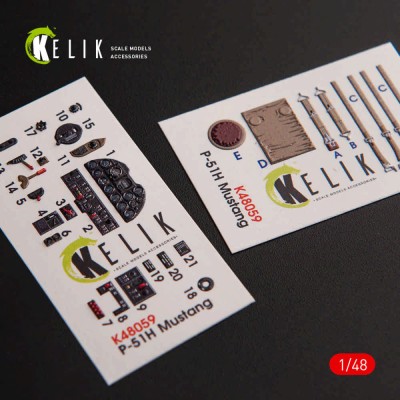 Reskit K48059 P-51H Mustang interior 3D (MSVIT) 1/48