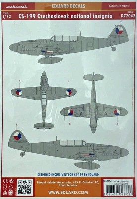 Eduard D72042 Decals CS-199 Czechoslovak national insignia 1/72