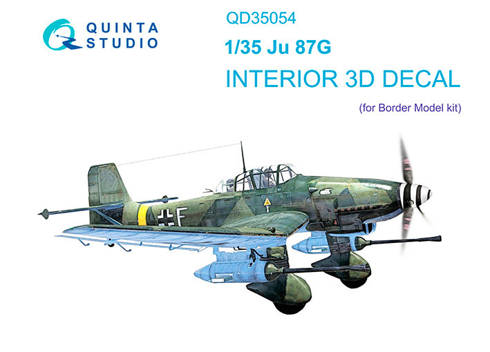Quinta studio QD35054 Ju 87G (Border Model) 3D Декаль интерьера кабины 1/35