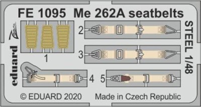 Eduard FE1095 1/48 Me 262A seatbelts STEEL (HOBBYB)