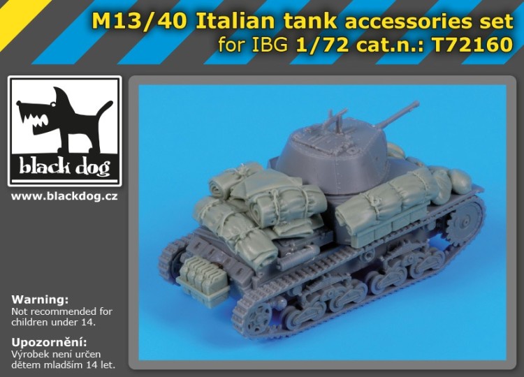 Black Dog T72160 M13/40 Italian Tank accessories set (designed to be used with IBG Models kits) 1/72