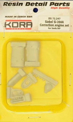 Kora Model DS72247 Siebel Si-204A correct engine set (KP/SMER) 1/72