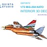 Quinta Studio QD72072 МиГ-29А NATO (GWH) 3D Декаль интерьера кабины 1/72