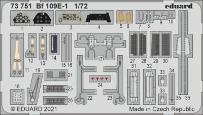 Eduard 73751 SET Bf 109E-1 (SP.HOB.) SET