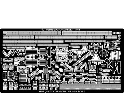 White Ensign Models PE 7106 HMS QUEEN ELIZABETH 1918 (for the Trumpeter kit) 1/700