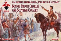 Red Box 72149 Jacobite Rebellion. Jacobite Cavalry. Bonnie Prince Charlie and Scottish Cavalry 1/72