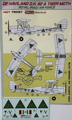 Kora Model NDT72097 Decals D.H. 82A Tiger Moth Royal Iraqi AF 1/72