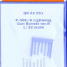 QuickBoost QB32251 P-38F/G Lightning gun barrels var. B (TRUMP) 1/32