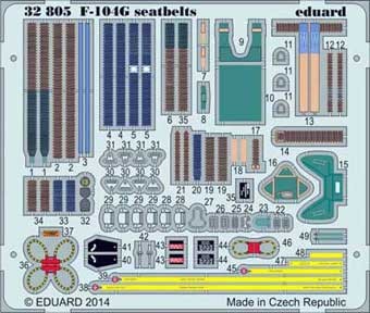 Eduard 32805 F-104G seatbelts