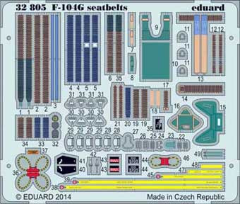 Eduard 32805 F-104G seatbelts