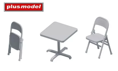 Plusmodel DP3075 Folding chairs and table (5 pcs.) 1/35