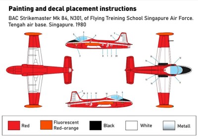 Miniwing Plastic MINI358 BAC Strikemaster / Singapore 1 kit bagged, 1 decal version 1/144