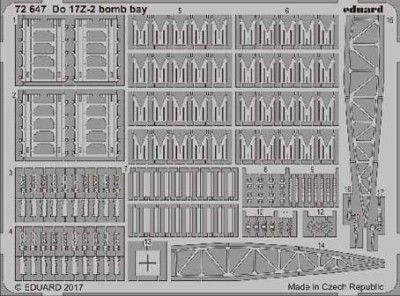 Eduard 72647 Do 17Z-2 bomb bay 1/72