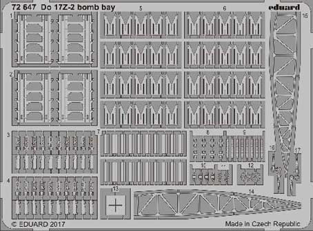 Eduard 72647 Do 17Z-2 bomb bay 1/72