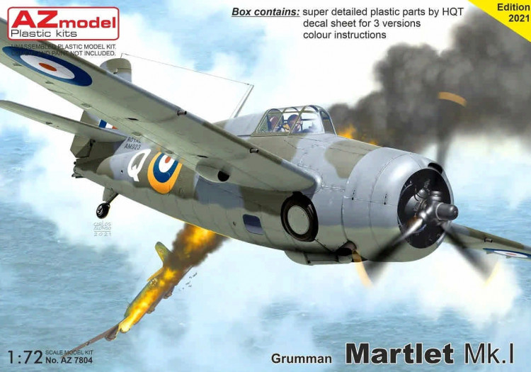 Az Model 78004 Grumman Martlet Mk.I (3x camo) 1/72