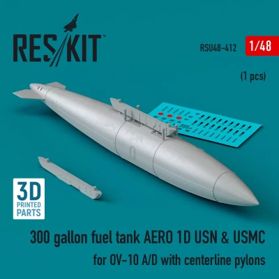 Reskit U48412 300 gallon fuel tank AERO 1D USN&amp;USMC 1/48