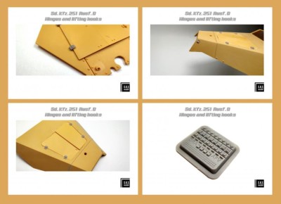 Sbs Model 35044 Sd.Kfz.251. Ausf D. hinges &amp; lifting hooks 1/35